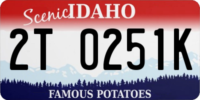ID license plate 2T0251K