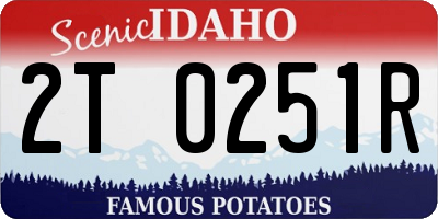 ID license plate 2T0251R