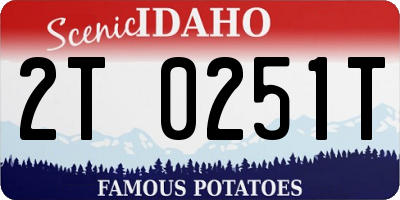ID license plate 2T0251T