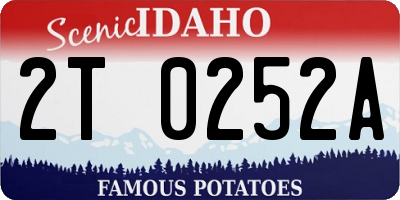 ID license plate 2T0252A