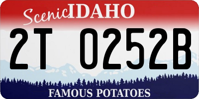 ID license plate 2T0252B