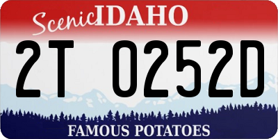 ID license plate 2T0252D