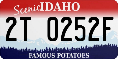 ID license plate 2T0252F