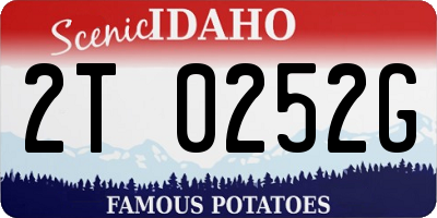 ID license plate 2T0252G