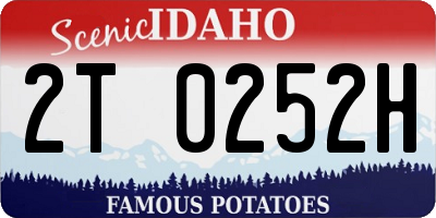 ID license plate 2T0252H