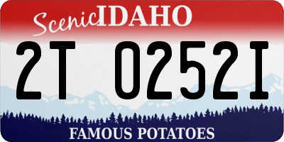 ID license plate 2T0252I