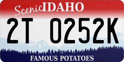 ID license plate 2T0252K