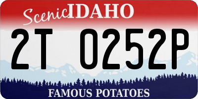 ID license plate 2T0252P