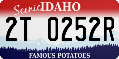 ID license plate 2T0252R