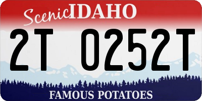 ID license plate 2T0252T