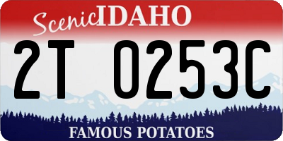 ID license plate 2T0253C