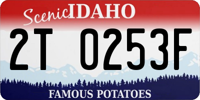 ID license plate 2T0253F