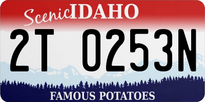 ID license plate 2T0253N