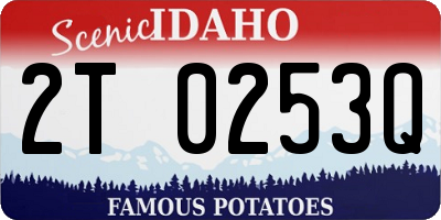 ID license plate 2T0253Q