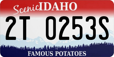 ID license plate 2T0253S
