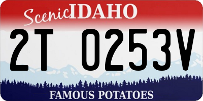 ID license plate 2T0253V