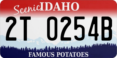 ID license plate 2T0254B