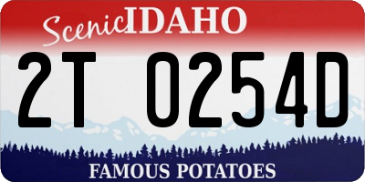 ID license plate 2T0254D