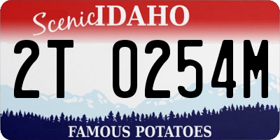ID license plate 2T0254M
