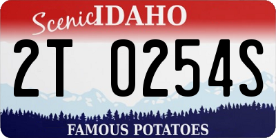 ID license plate 2T0254S