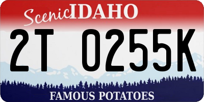 ID license plate 2T0255K