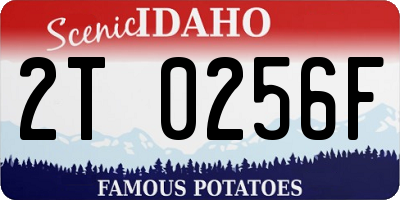 ID license plate 2T0256F