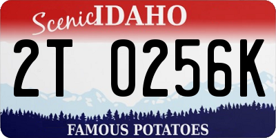 ID license plate 2T0256K