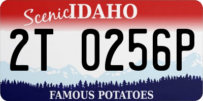 ID license plate 2T0256P
