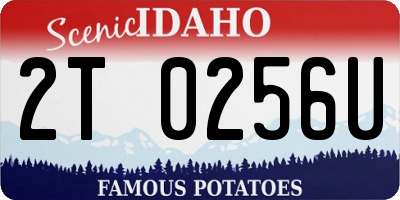 ID license plate 2T0256U