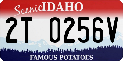 ID license plate 2T0256V