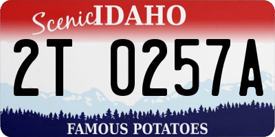 ID license plate 2T0257A