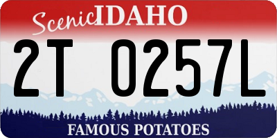 ID license plate 2T0257L