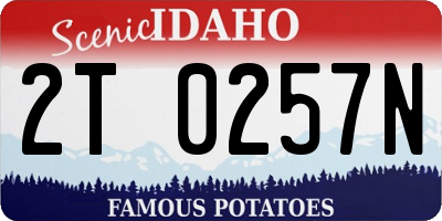ID license plate 2T0257N