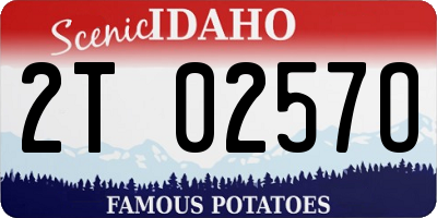 ID license plate 2T0257O