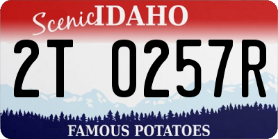 ID license plate 2T0257R