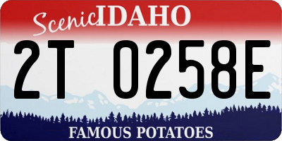 ID license plate 2T0258E