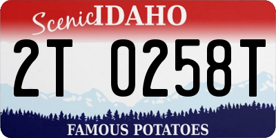 ID license plate 2T0258T
