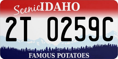 ID license plate 2T0259C