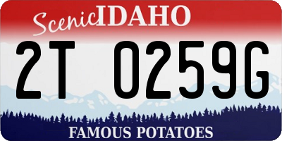 ID license plate 2T0259G