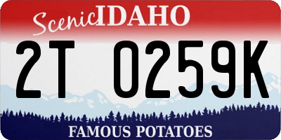 ID license plate 2T0259K