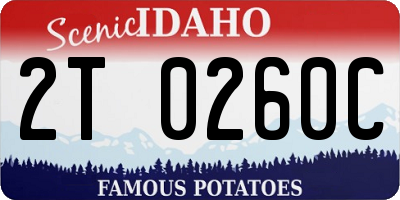 ID license plate 2T0260C