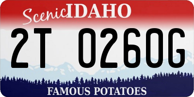ID license plate 2T0260G