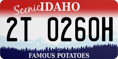 ID license plate 2T0260H