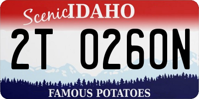 ID license plate 2T0260N