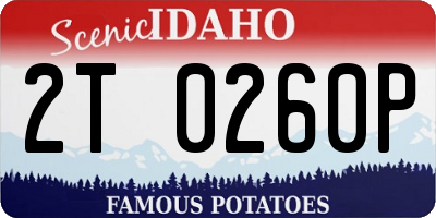 ID license plate 2T0260P