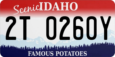ID license plate 2T0260Y
