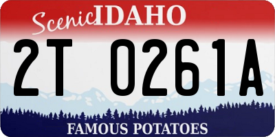 ID license plate 2T0261A
