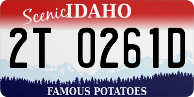 ID license plate 2T0261D