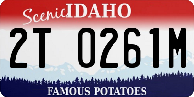 ID license plate 2T0261M