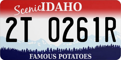 ID license plate 2T0261R